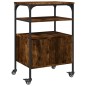 vidaXL Druckerständer 3 Ablagen Räuchereiche 50x40x76 cm Holzwerkstoff vidaXL Druckerständer 3 Ablagen Räuchereiche 50x40x76 cm Holzwerkstoff