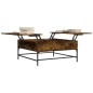 vidaXL Couchtisch Räuchereiche 95x95x45 cm Holzwerkstoff und Metall vidaXL Couchtisch Räuchereiche 95x95x45 cm Holzwerkstoff und Metall