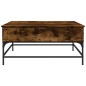 vidaXL Couchtisch Räuchereiche 95x95x45 cm Holzwerkstoff und Metall vidaXL Couchtisch Räuchereiche 95x95x45 cm Holzwerkstoff und Metall