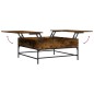 vidaXL Couchtisch Räuchereiche 95x95x45 cm Holzwerkstoff und Metall vidaXL Couchtisch Räuchereiche 95x95x45 cm Holzwerkstoff und Metall