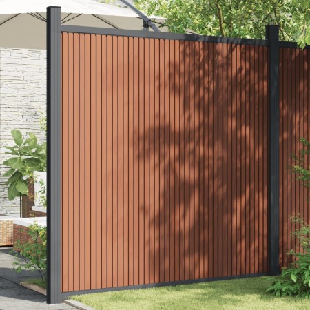 vidaXL Zaunelement mit 2 Pfosten Braun 180x186 cm WPC