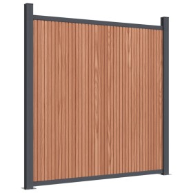 vidaXL Zaunelement mit 2 Pfosten Braun 180x186 cm WPC
