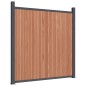 vidaXL Zaunelement mit 2 Pfosten Braun 180x186 cm WPC vidaXL Zaunelement mit 2 Pfosten Braun 180x186 cm WPC