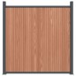 vidaXL Zaunelement mit 2 Pfosten Braun 180x186 cm WPC vidaXL Zaunelement mit 2 Pfosten Braun 180x186 cm WPC