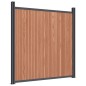 vidaXL Zaunelement mit 2 Pfosten Braun 180x186 cm WPC vidaXL Zaunelement mit 2 Pfosten Braun 180x186 cm WPC