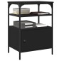 vidaXL Druckerständer 3 Ablagen Schwarz 50x40x76 cm Holzwerkstoff vidaXL Druckerständer 3 Ablagen Schwarz 50x40x76 cm Holzwerkstoff