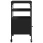 vidaXL Druckerständer 3 Ablagen Schwarz 50x40x76 cm Holzwerkstoff vidaXL Druckerständer 3 Ablagen Schwarz 50x40x76 cm Holzwerkstoff