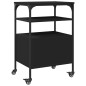 vidaXL Druckerständer 3 Ablagen Schwarz 50x40x76 cm Holzwerkstoff vidaXL Druckerständer 3 Ablagen Schwarz 50x40x76 cm Holzwerkstoff