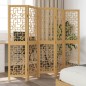 vidaXL 5-tlg. Raumteiler Braun Massivholz Paulownia vidaXL 5-tlg. Raumteiler Braun Massivholz Paulownia