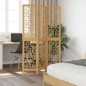 vidaXL 3-tlg. Raumteiler Braun Massivholz Paulownia vidaXL 3-tlg. Raumteiler Braun Massivholz Paulownia