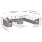 vidaXL 12-tlg. Garten-Sofagarnitur mit Kissen Schwarz Poly Rattan vidaXL 12-tlg. Garten-Sofagarnitur mit Kissen Schwarz Poly Rattan