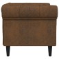 vidaXL Chesterfield-Sessel Braun Stoff vidaXL Chesterfield-Sessel Braun Stoff