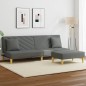 vidaXL Schlafsofa 2-Sitzer mit Kissen und Fußhocker Dunkelgrau Stoff vidaXL Schlafsofa 2-Sitzer mit Kissen und Fußhocker Dunkelgrau Stoff