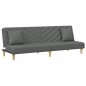 vidaXL Schlafsofa 2-Sitzer mit Kissen und Fußhocker Dunkelgrau Stoff vidaXL Schlafsofa 2-Sitzer mit Kissen und Fußhocker Dunkelgrau Stoff