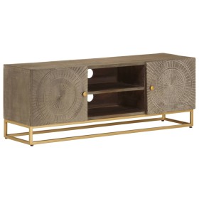 vidaXL TV-Schrank 110x30x40 cm Massivholz Mango und Eisen
