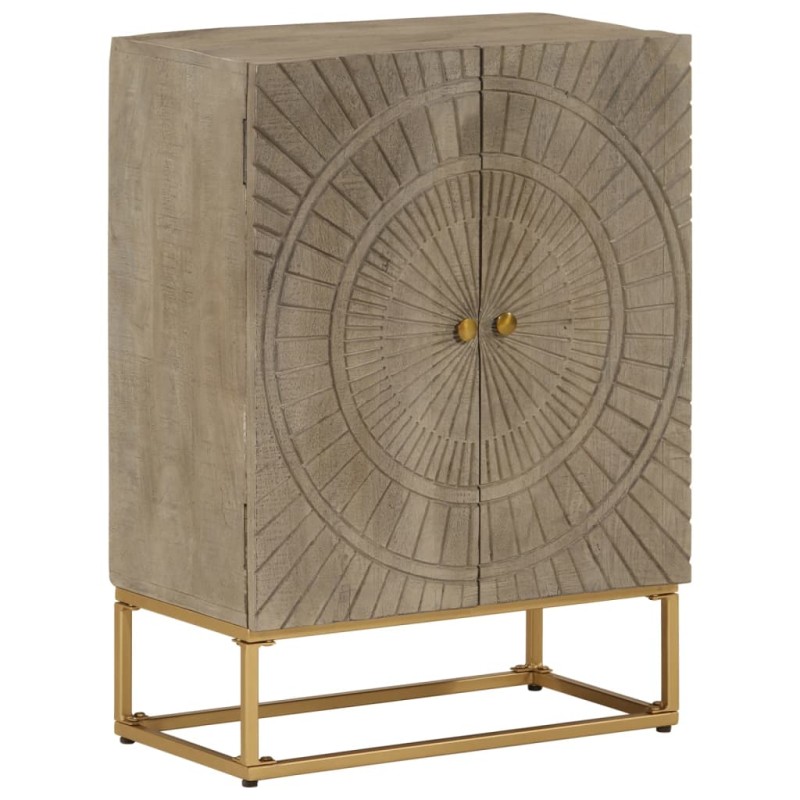 vidaXL Sideboard 55x30x76 cm Massivholz Mango und Eisen vidaXL Sideboard 55x30x76 cm Massivholz Mango und Eisen