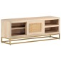 vidaXL TV-Schrank 110x30x40 cm Massivholz Mango und Eisen vidaXL TV-Schrank 110x30x40 cm Massivholz Mango und Eisen