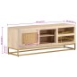 vidaXL TV-Schrank 110x30x40 cm Massivholz Mango und Eisen vidaXL TV-Schrank 110x30x40 cm Massivholz Mango und Eisen