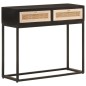 vidaXL Konsolentisch Schwarz 90x30x76 cm Massivholz Mango und Eisen vidaXL Konsolentisch Schwarz 90x30x76 cm Massivholz Mango und Eisen