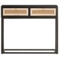 vidaXL Konsolentisch Schwarz 90x30x76 cm Massivholz Mango und Eisen vidaXL Konsolentisch Schwarz 90x30x76 cm Massivholz Mango und Eisen