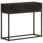 vidaXL Konsolentisch Schwarz 90x30x76 cm Massivholz Mango und Eisen vidaXL Konsolentisch Schwarz 90x30x76 cm Massivholz Mango und Eisen