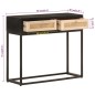 vidaXL Konsolentisch Schwarz 90x30x76 cm Massivholz Mango und Eisen vidaXL Konsolentisch Schwarz 90x30x76 cm Massivholz Mango und Eisen