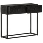 vidaXL Konsolentisch Schwarz 90x30x76 cm Massivholz Mango und Eisen vidaXL Konsolentisch Schwarz 90x30x76 cm Massivholz Mango und Eisen