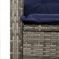vidaXL 9-tlg. Garten-Essgruppe mit Kissen Beige Poly Rattan