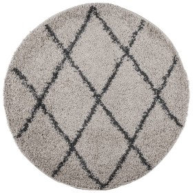 vidaXL Shaggy-Teppich PAMPLONA Hochflor Modern Beige Anthrazit Ø 280cm