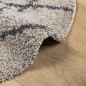vidaXL Shaggy-Teppich PAMPLONA Hochflor Modern Beige Anthrazit Ø 100cm vidaXL Shaggy-Teppich PAMPLONA Hochflor Modern Beige Anthrazit Ø 100cm