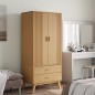 vidaXL Kleiderschrank OLDEN Braun 76,5x53x172 cm Massivholz Kiefer vidaXL Kleiderschrank OLDEN Braun 76,5x53x172 cm Massivholz Kiefer