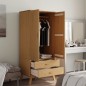vidaXL Kleiderschrank OLDEN Braun 76,5x53x172 cm Massivholz Kiefer vidaXL Kleiderschrank OLDEN Braun 76,5x53x172 cm Massivholz Kiefer