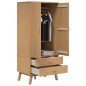 vidaXL Kleiderschrank OLDEN Braun 76,5x53x172 cm Massivholz Kiefer vidaXL Kleiderschrank OLDEN Braun 76,5x53x172 cm Massivholz Kiefer