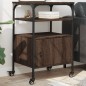 vidaXL Druckerständer 3 Ablagen Braun Eichen-Optik 50x40x76 cm vidaXL Druckerständer 3 Ablagen Braun Eichen-Optik 50x40x76 cm