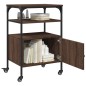 vidaXL Druckerständer 3 Ablagen Braun Eichen-Optik 50x40x76 cm vidaXL Druckerständer 3 Ablagen Braun Eichen-Optik 50x40x76 cm