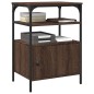vidaXL Druckerständer 3 Ablagen Braun Eichen-Optik 50x40x76 cm vidaXL Druckerständer 3 Ablagen Braun Eichen-Optik 50x40x76 cm
