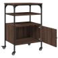 vidaXL Druckerständer 3 Ablagen Braun Eichen-Optik 50x40x76 cm vidaXL Druckerständer 3 Ablagen Braun Eichen-Optik 50x40x76 cm
