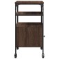 vidaXL Druckerständer 3 Ablagen Braun Eichen-Optik 50x40x76 cm vidaXL Druckerständer 3 Ablagen Braun Eichen-Optik 50x40x76 cm