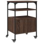 vidaXL Druckerständer 3 Ablagen Braun Eichen-Optik 50x40x76 cm vidaXL Druckerständer 3 Ablagen Braun Eichen-Optik 50x40x76 cm