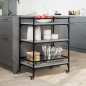 vidaXL Küchenwagen Grau Sonoma 65x40x86,5 cm Holzwerkstoff vidaXL Küchenwagen Grau Sonoma 65x40x86,5 cm Holzwerkstoff