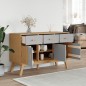 vidaXL Sideboard OLDEN Grau und Braun 114x43x73,5 cm Massivholz Kiefer vidaXL Sideboard OLDEN Grau und Braun 114x43x73,5 cm Massivholz Kiefer