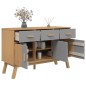 vidaXL Sideboard OLDEN Grau und Braun 114x43x73,5 cm Massivholz Kiefer vidaXL Sideboard OLDEN Grau und Braun 114x43x73,5 cm Massivholz Kiefer