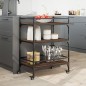 vidaXL Küchenwagen Braun Eichen-Optik 65x40x86,5 cm Holzwerkstoff vidaXL Küchenwagen Braun Eichen-Optik 65x40x86,5 cm Holzwerkstoff