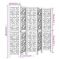 vidaXL 5-tlg. Raumteiler Braun Massivholz Paulownia vidaXL 5-tlg. Raumteiler Braun Massivholz Paulownia