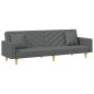 vidaXL Schlafsofa 2-Sitzer mit Kissen und Fußhocker Dunkelgrau Stoff vidaXL Schlafsofa 2-Sitzer mit Kissen und Fußhocker Dunkelgrau Stoff