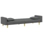 vidaXL Schlafsofa 2-Sitzer mit Kissen und Fußhocker Dunkelgrau Stoff vidaXL Schlafsofa 2-Sitzer mit Kissen und Fußhocker Dunkelgrau Stoff