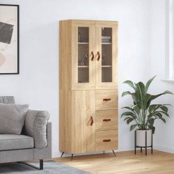 Highboard Sonoma-Eiche 69,5x34x180 cm Holzwerkstoff