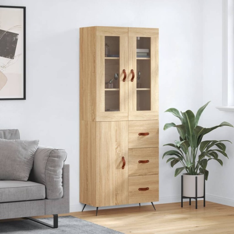 Highboard Sonoma-Eiche 69,5x34x180 cm Holzwerkstoff Highboard Sonoma-Eiche 69,5x34x180 cm Holzwerkstoff