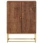 vidaXL Sideboard 55x30x76 cm Massivholz Mango und Eisen vidaXL Sideboard 55x30x76 cm Massivholz Mango und Eisen