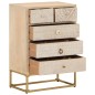 vidaXL Kommode 55x30x76 cm Massivholz Mango und Eisen vidaXL Kommode 55x30x76 cm Massivholz Mango und Eisen